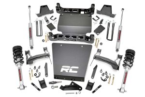 Chevrolet Silverado 1500 Suspension Lift Kit - Front + Rear - Rough Country - 7 Inch Lift Kit | Bracket | N3 Struts - '14-'16